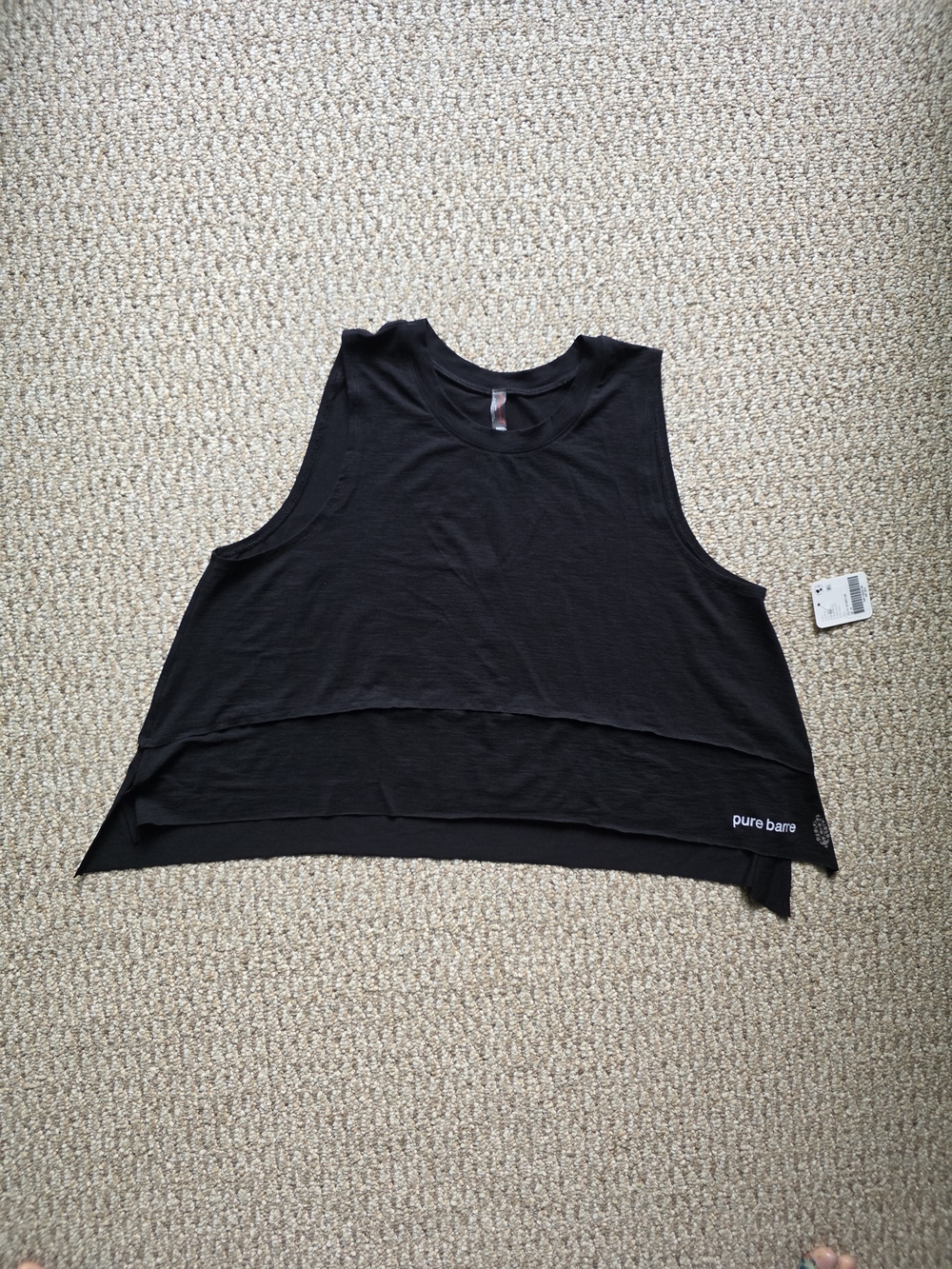 Free People Movement Pure Barre Women's Black Sleeveless Crop Top